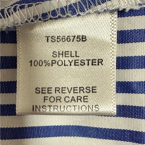 The Room Navy and White Striped Button Down Shirt Dress - Picture 6 of 7